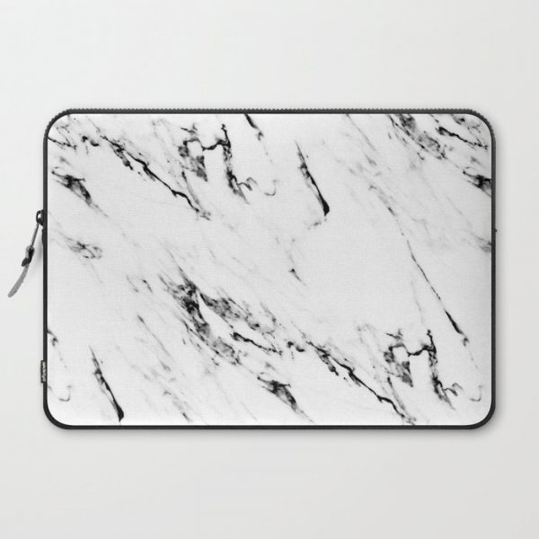 Classic Marble Computer Cover by Simple Luxe - Laptop Sleeve - 15"