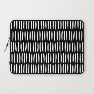 Classy Handpainted Stripes Pattern Black, Scandinavian Design Computer Cover by PELA - Laptop Sleeve - 13"