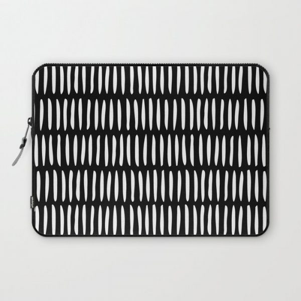 Classy Handpainted Stripes Pattern Black, Scandinavian Design Computer Cover by PELA - Laptop Sleeve - 13"