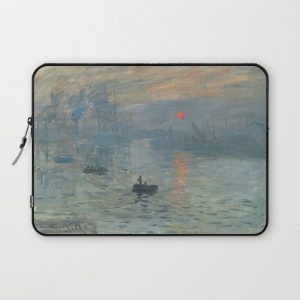 Claude Monet's Impression, Soleil Levant Computer Cover by Vintage Images - Laptop Sleeve - 13"