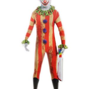 Clown Halloween Costume Kids Unisex Red Jumpsuit