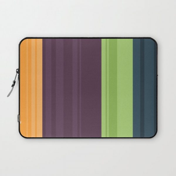 Color Theory | Prickly Pear Simple Stripe Pattern Computer Cover by angiekayCreative - Laptop Sleeve - 13"