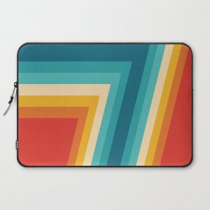 Colorful Retro Stripes - 70s, 80s Abstract Design Computer Cover by PELAXY - Laptop Sleeve - 15"