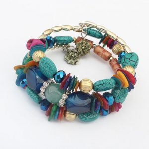 Colorful Stone Multilayer Bracelet