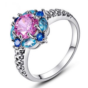 Colorful Zirconia Wedding Ring