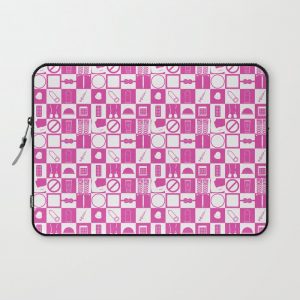 Contraception Pattern (Pink) Computer Cover by The Midwife's Market - Laptop Sleeve - 13"