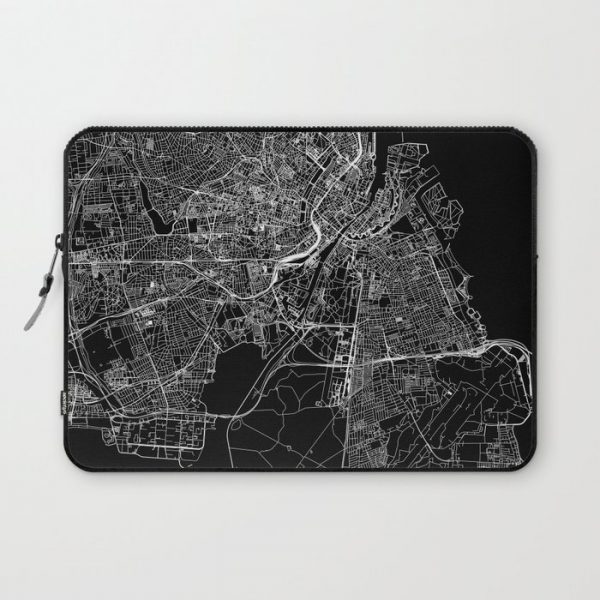 Copenhagen Black Map Computer Cover by multipliCITY - Laptop Sleeve - 13"