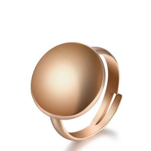 Copper Round Myself in Mirror Ring