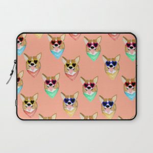 Corgi Love Computer Cover by Bouffants & Broken Hearts - Laptop Sleeve - 13"