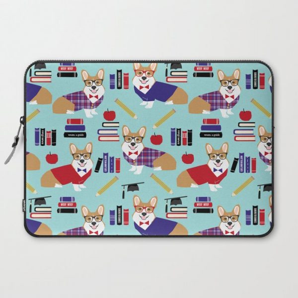 Corgi teacher school education corgis abc's 123's pet gifts Computer Cover by Corgi Crew - Laptop Sleeve - 15"