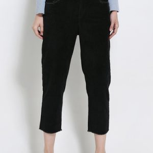 Cotton Casual Pockets Straight Leg Pants