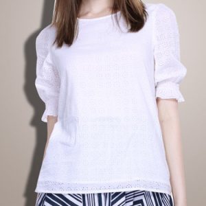 Cotton Casual Short Sleeve Blouse