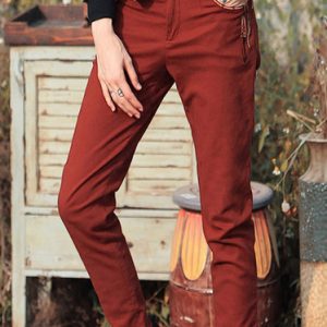 Cotton-blend Casual Skinny Leg Pants