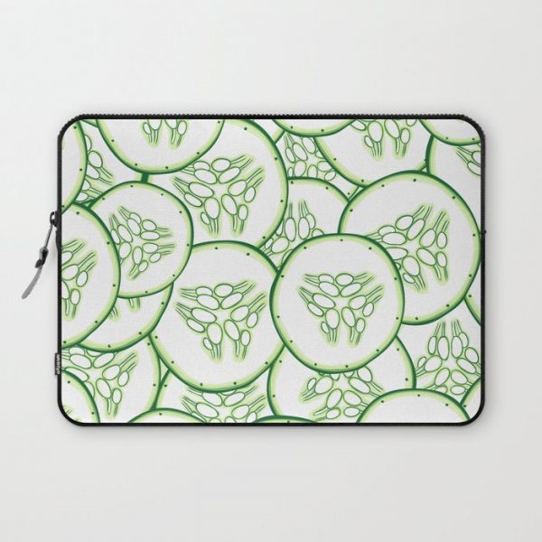 Cucumber slices pattern design Computer Cover by Katerina Kirilova - Laptop Sleeve - 13"