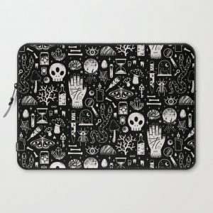 Curiosities: Bone Black Computer Cover by Camille Chew - Laptop Sleeve - 15"