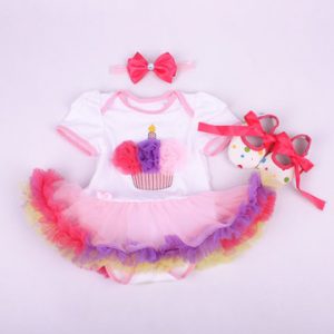 Cute Baby Girls Rompers Dressses Three-piece Outfits