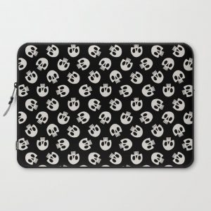 Cute Skulls (Black) Computer Cover by There Will Be Cute - Laptop Sleeve - 15"