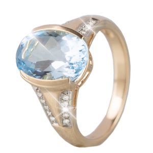 Daniel Steiger 10K Gold Blue Topaz Ring