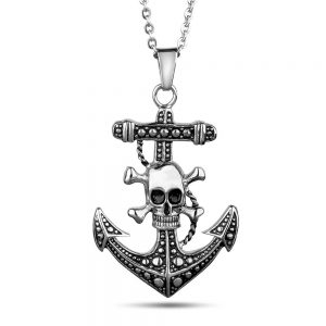 Daniel Steiger Anchors Away Skull Pendant