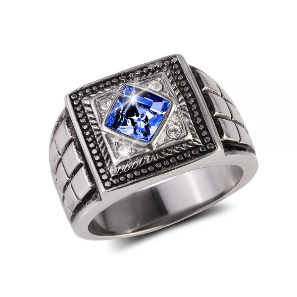 Daniel Steiger Antarian Men's Rhodium Ring