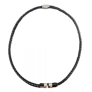 Daniel Steiger Black Diamond Leather Collection Necklace