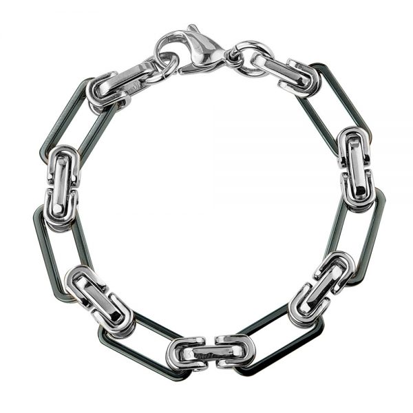 Daniel Steiger Ceramic & Steel Men's Bracelet