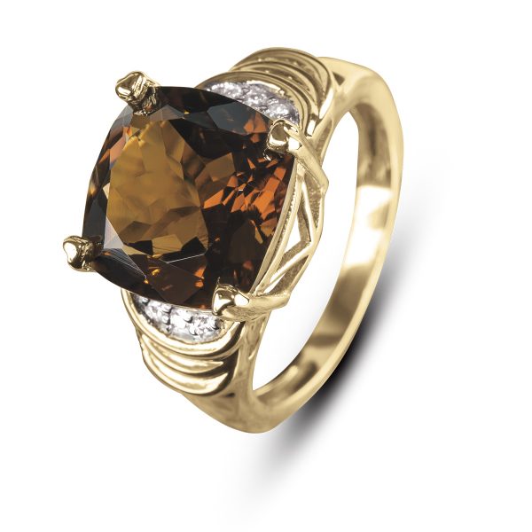 Daniel Steiger Cognac Quartz Ring