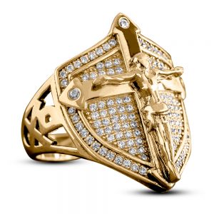 Daniel Steiger Crucifix Shield Ring