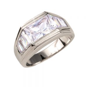 Daniel Steiger Delta Men's Rhodium Ring