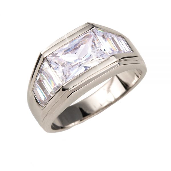 Daniel Steiger Delta Men's Rhodium Ring