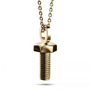 Daniel Steiger Designer Gold Nut & Bolt Pendant