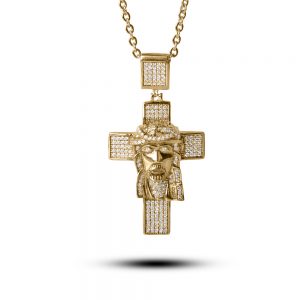 Daniel Steiger Face Of Jesus Cross Pendant