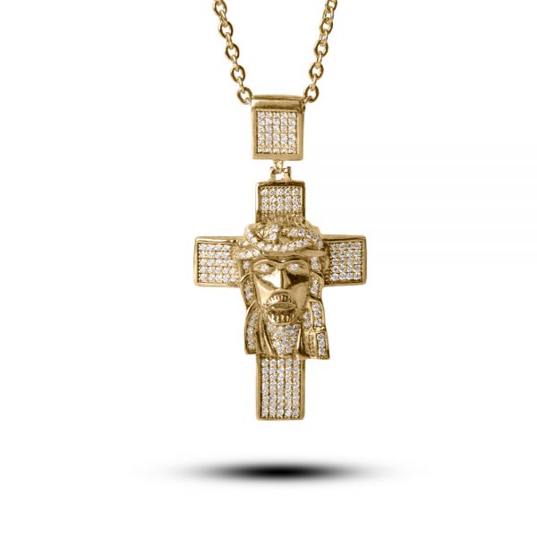 Daniel Steiger Face Of Jesus Cross Pendant