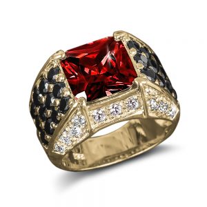 Daniel Steiger Fire Garnet Men's Ring