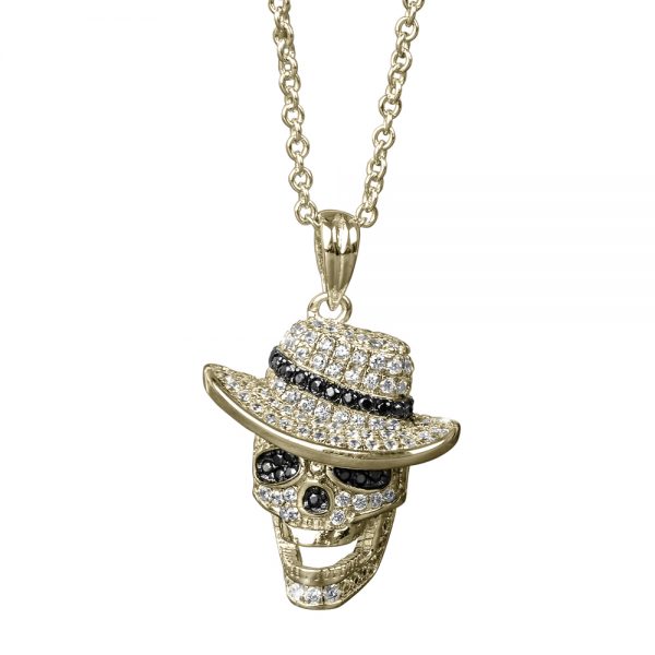 Daniel Steiger Gangsta Skull Men's Gold Pendant