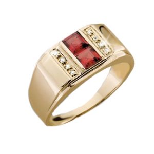 Daniel Steiger Garnet and Diamond Ring