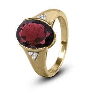 Daniel Steiger Gold Garnet Ring