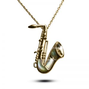 Daniel Steiger Golden Saxophone Pendant