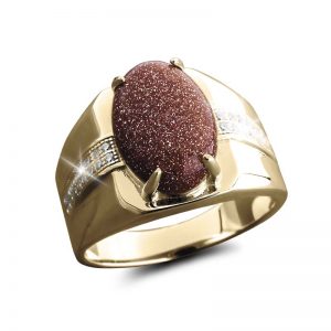 Daniel Steiger Golden Sunstone Men's Ring