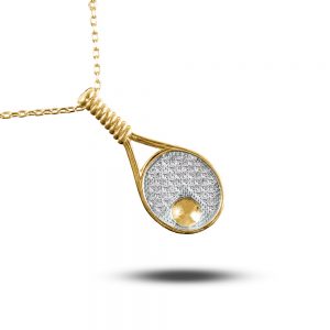 Daniel Steiger Golden Tennis Pendant