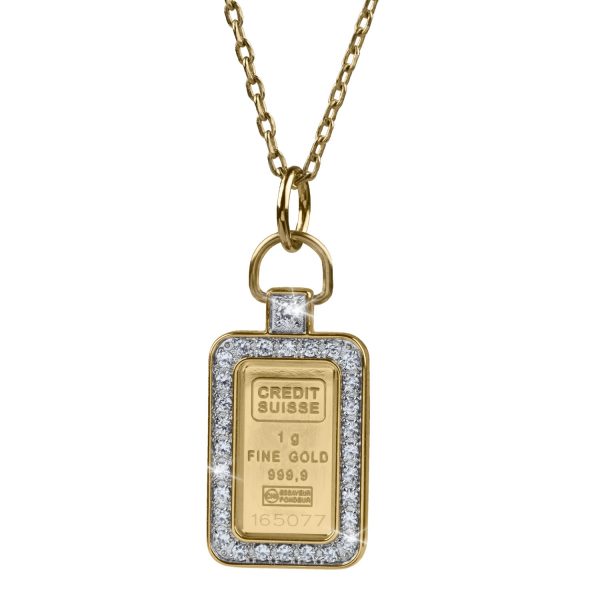 Daniel Steiger Ingot Diamondeau® Pendant Gold