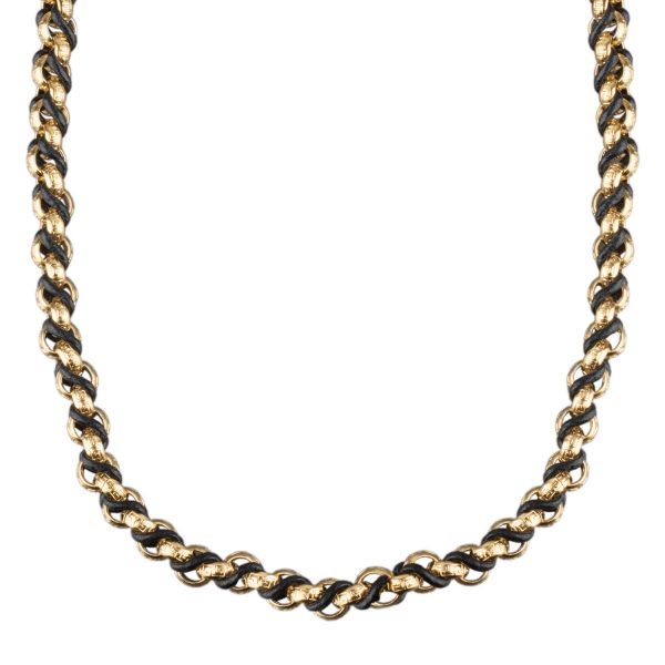 Daniel Steiger Leather Rolo Necklace