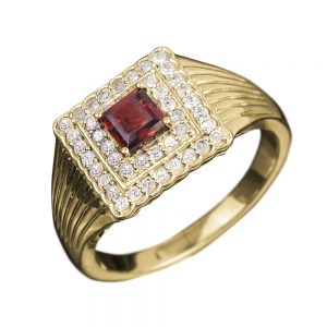 Daniel Steiger Maximo Diamond & Garnet Men's Ring