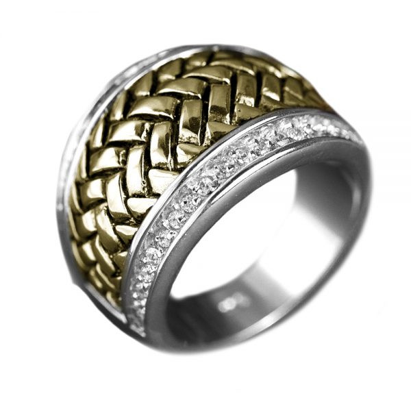 Daniel Steiger Men's Basket Weave Ring