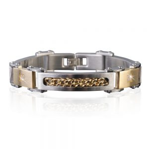 Daniel Steiger Men's Evolver Two Tone Diamond Bracelet