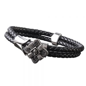 Daniel Steiger Men's Midnight Skull Steel Bracelet