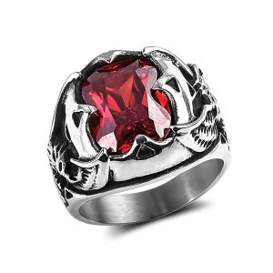 Daniel Steiger Men's Red Eagle Stone Ring