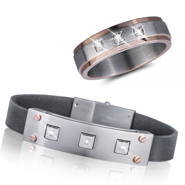 Daniel Steiger Men's Trio Ring and Bracelet Collection