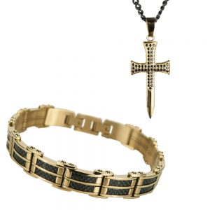 Daniel Steiger Nero Collection Yellow Gold Set