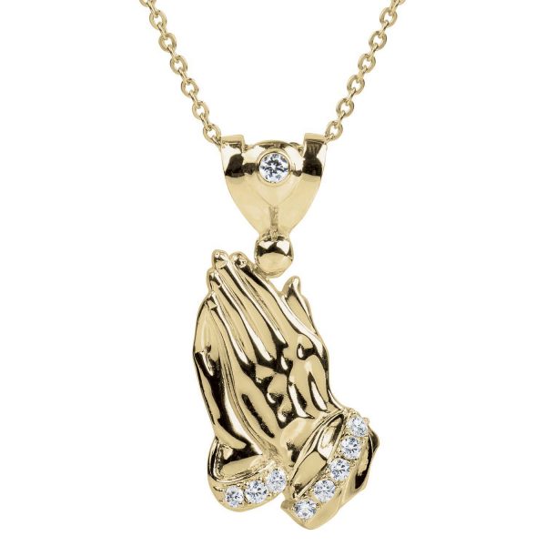 Daniel Steiger Praying Hands Gold Pendant